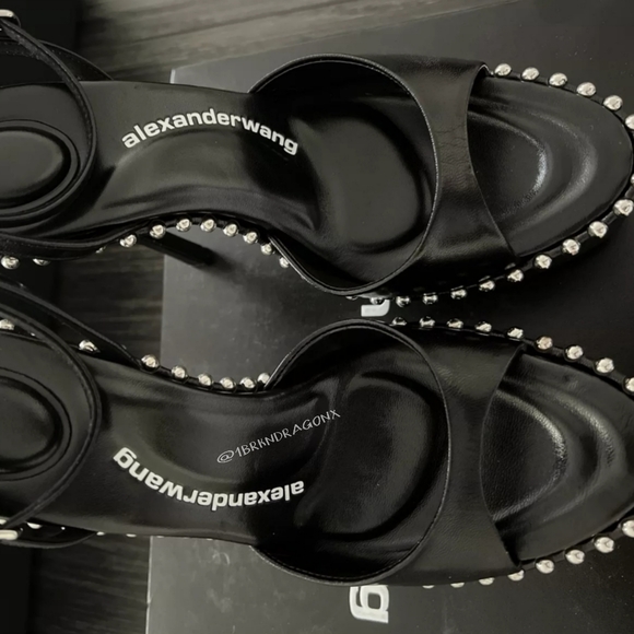 NWT Crystal Studded Platform Heels Open Toe Embellished Ankle Strap Luxury Heel - Picture 12 of 16